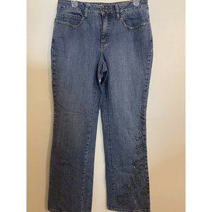 Coldwater Creek Metal Studded Mom Jeans Stretch
